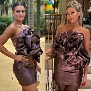 ZARA VOLUMINOUS FLOWER DRESS